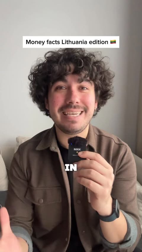 Instagram post by @curly.and.lithuania for TransferGo. Caption reads: Did you know it all? Now @transfergo offers a FREE....