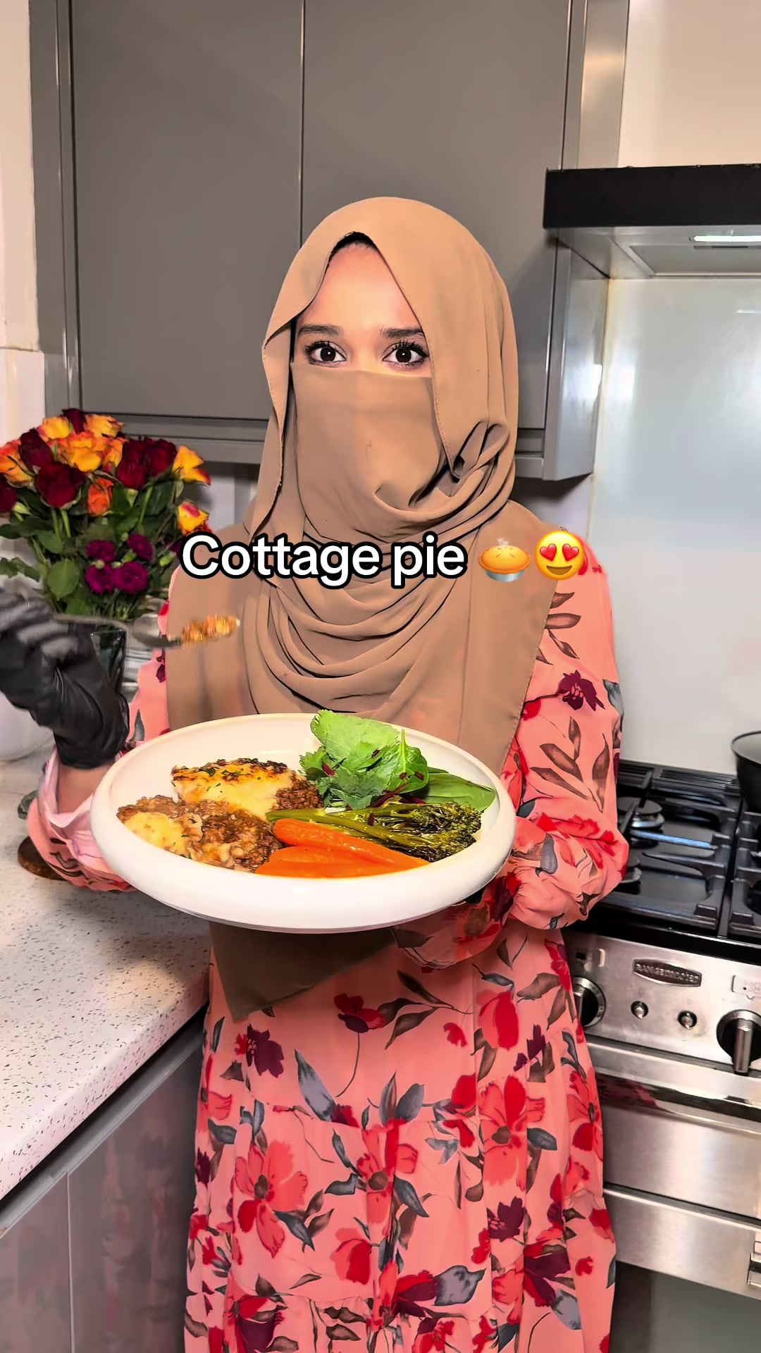 TikTok post by @cookwithes for COSORI. Caption reads: [...] easier and tastier thanks to the new Cosori....