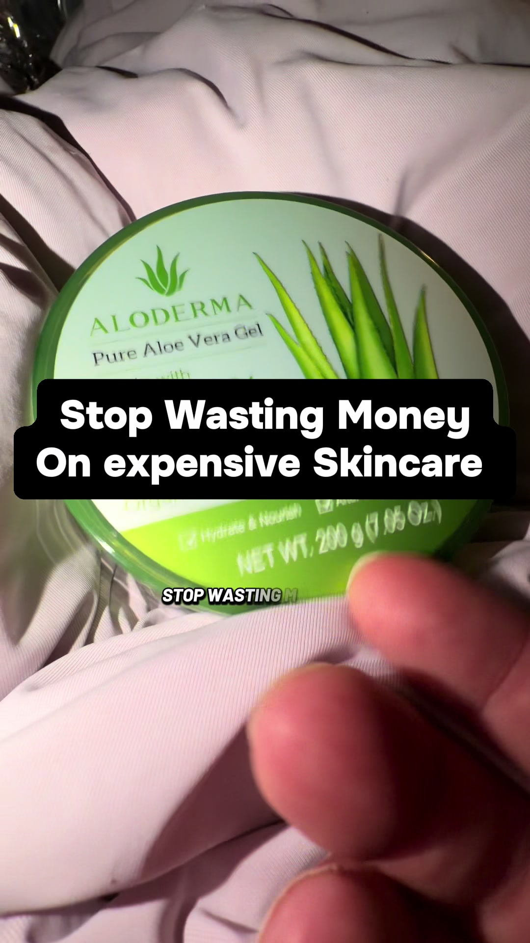 TikTok post by @ty_cox22 for ALODERMA. Caption reads: @ALODERMA isn’t just for #sunburn it’s #skincare....