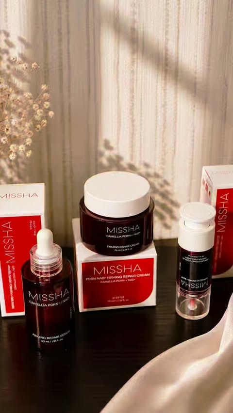 Instagram post by @emilyworld10 for Missha Us. Caption reads: Summer weather can really take a toll on my skin....