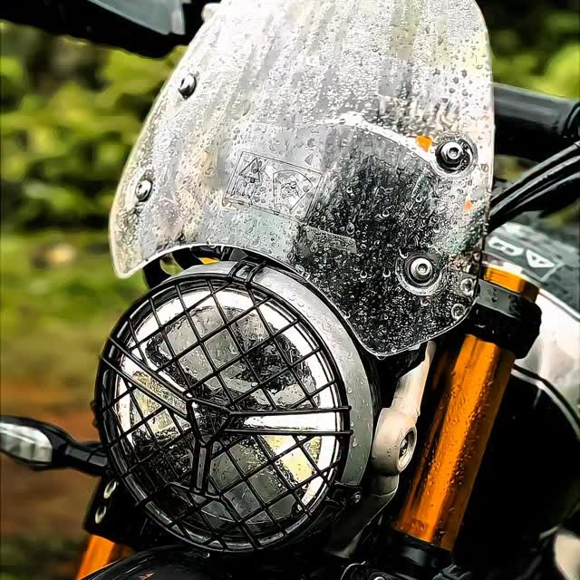 Instagram post by @_sn_rider_ for Triumph Motorcycles. Caption reads: Triumph Scrambler 400 X . . . Co Powered 👉....