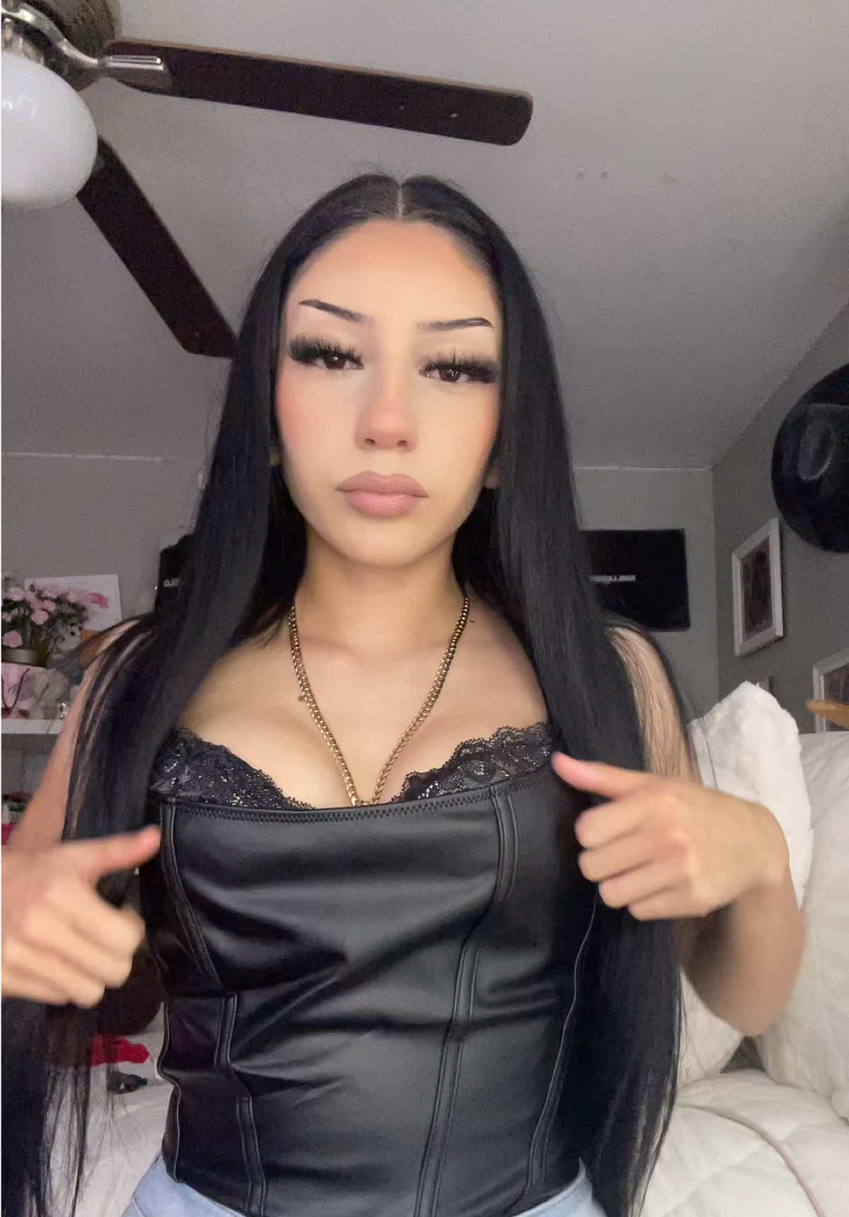 TikTok post by @lowkzgirlfriend for Popilush. Caption reads: @Popilush LLC #leathercraft #sexy #blackfriday....