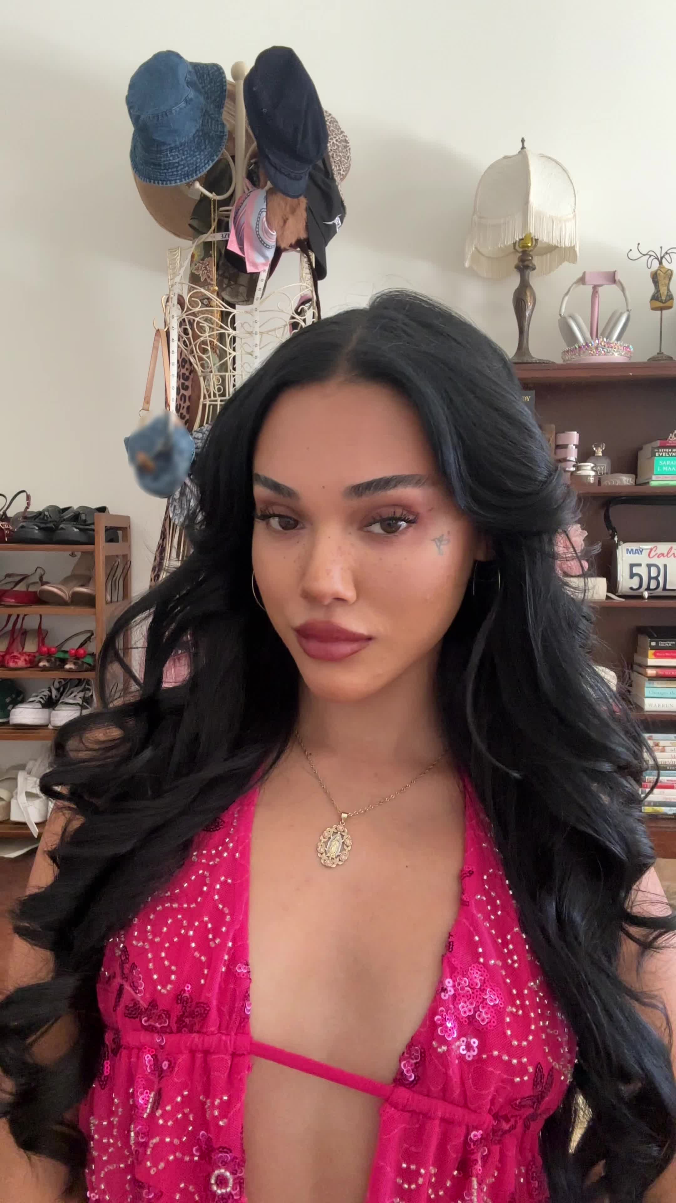 TikTok post by @thecelyvazquez for Grande Cosmetics. Caption reads: The perfect lashes + brows start with @Grande....