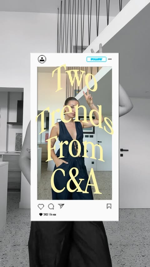 Instagram post by @mariahs_chambers for C&A. Caption reads: [...] se prevarila. 😆 Koji trend vam je draži?....