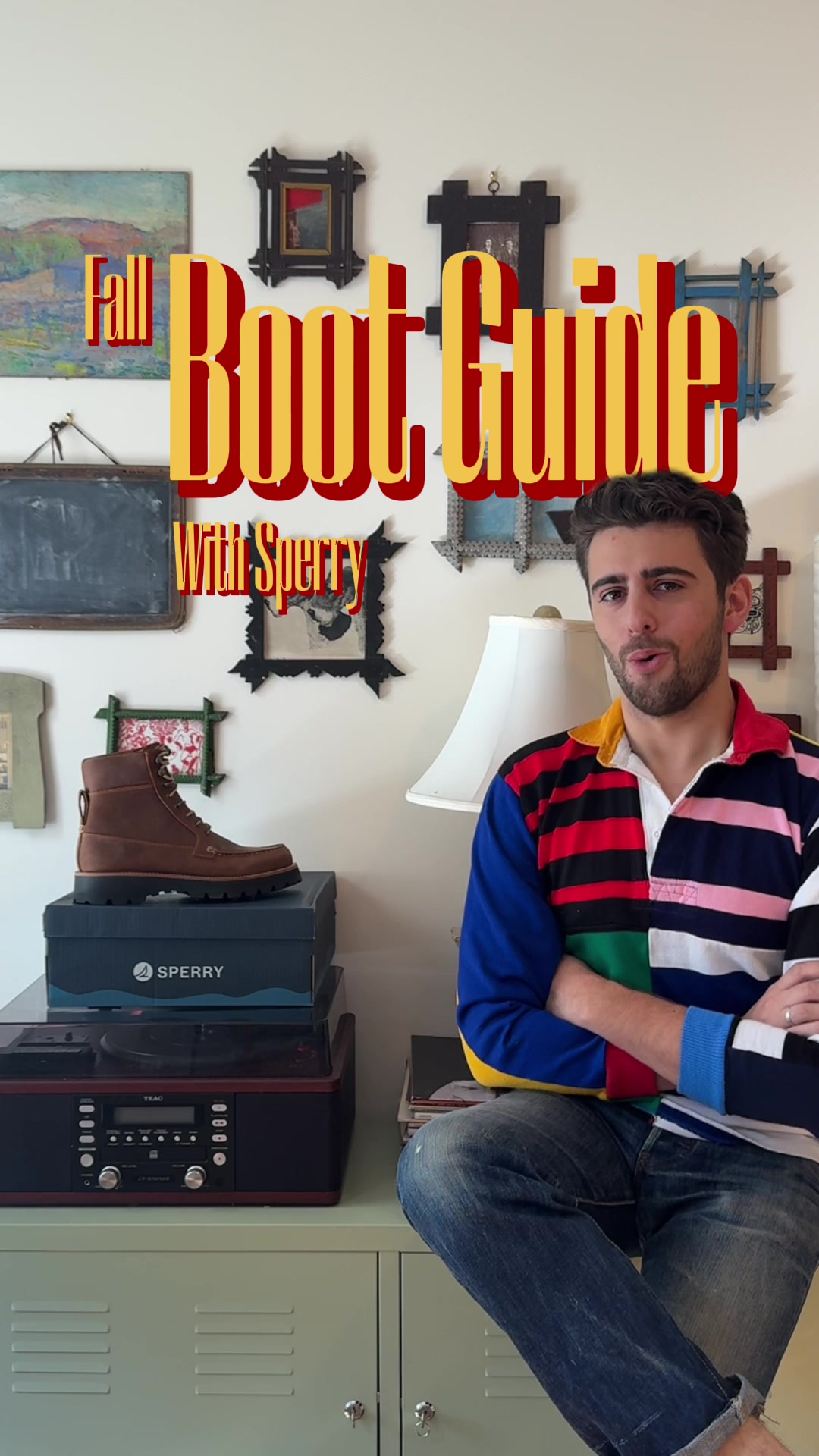 TikTok post by @simon.gold for Sperry. Caption reads: Fall style session with my favorite boots from....