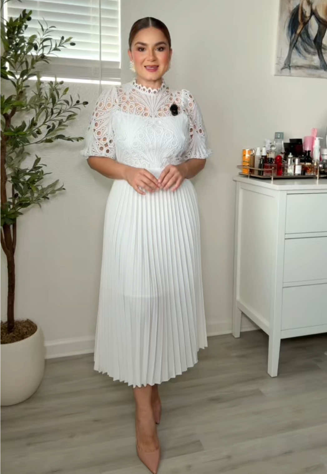 TikTok post by @aburgos02 for ChicMe. Caption reads: [...] #elegantdress #maxidress @ChicMe_official.