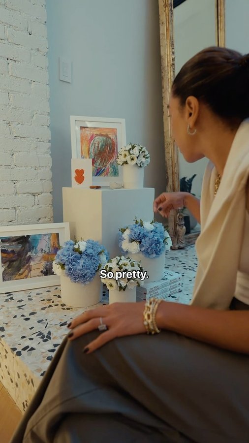 Instagram post by @brendanfallis for Venus et Fleur. Caption reads: Built her a small corner of the house this....