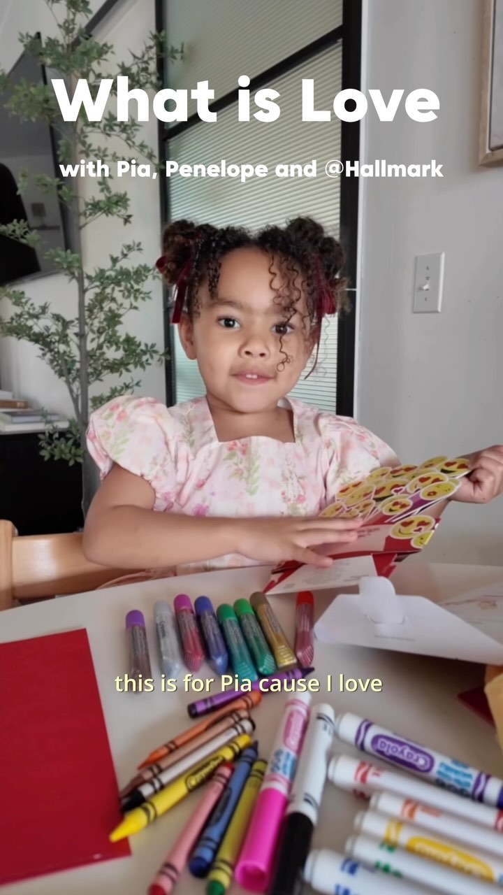 Instagram post by @homeoftheharveys for Hallmark. Caption reads: Look at the girls showing love and doing their....