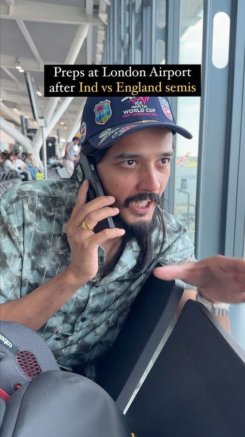 Instagram post by @rjabhinavv for ICC T20 World Cup. Caption reads: Semi-final ka Lagaan! Planning mein haath bataiye....