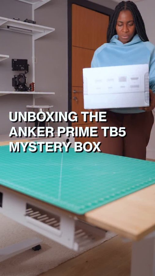 Instagram post by an influencer for Anker. Caption reads: Let’s unbox the Anker Prime TB5 Mystery Box✨ Win a....