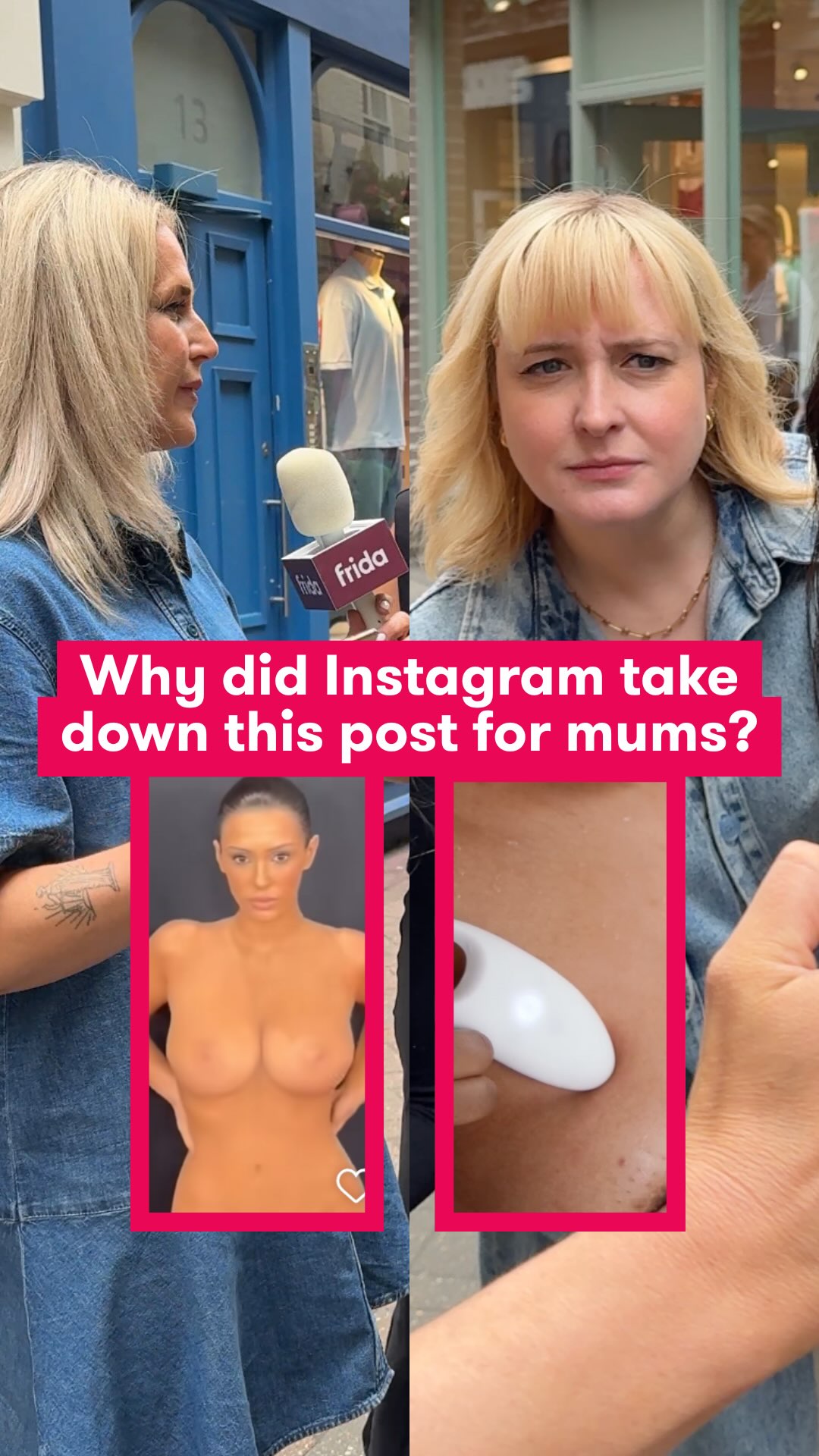 Instagram post by @mother_pukka for Frida Baby. Caption reads: Sheer dresses are fine, but sheer education isn’t?....