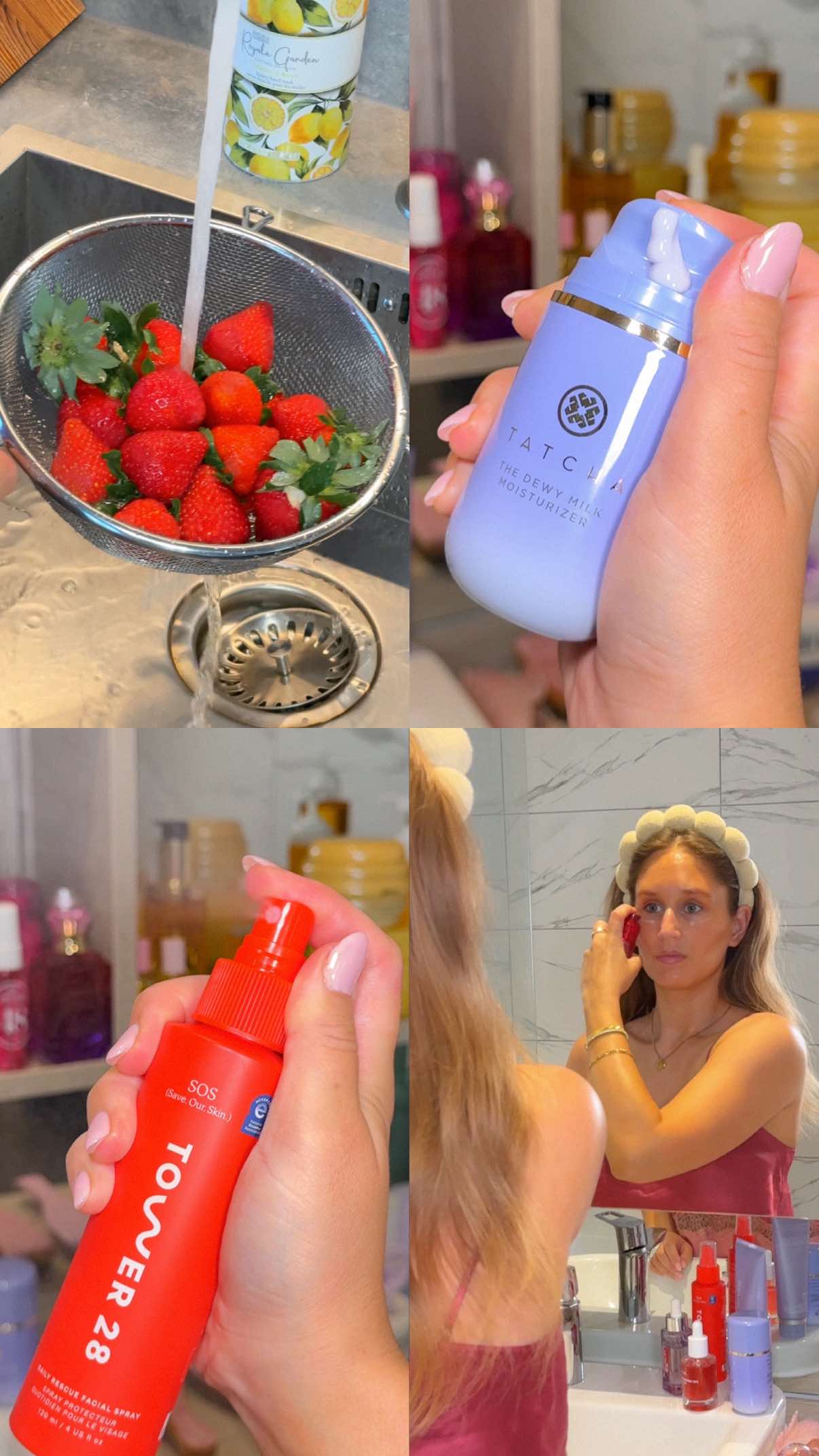 TikTok post by @by.emmaleah for Kate Somerville. Caption reads: [...] drench body butter* @Kate Somerville goat....