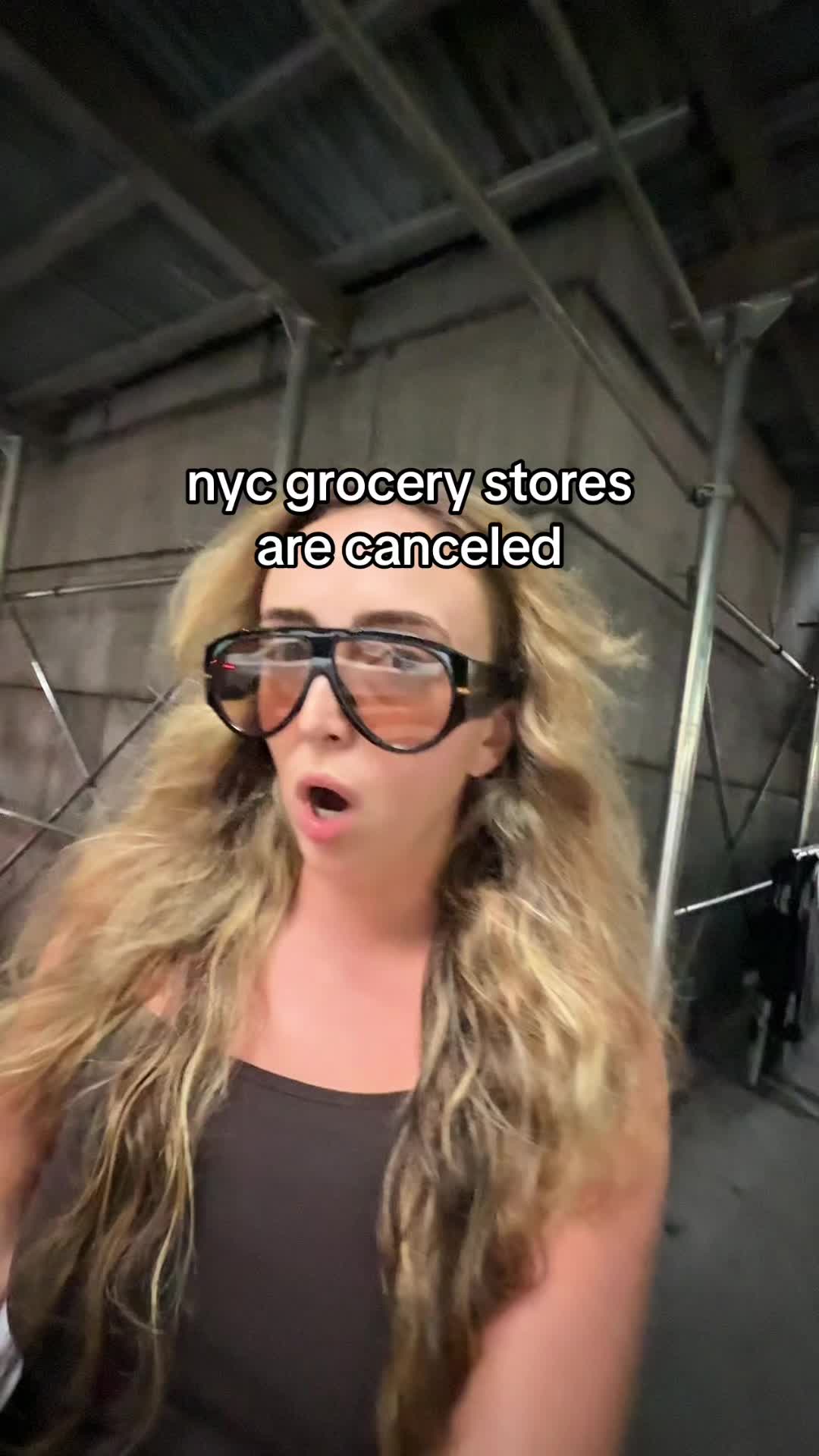 TikTok post by @newyorkbyjenny for Gopuff. Caption reads: NYC grocery stores: 0 @Gopuff : 1  #nyc....