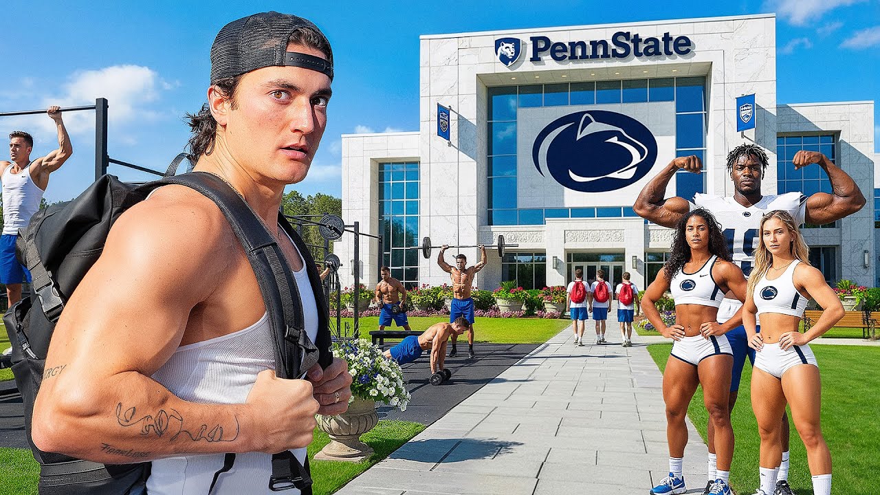 YouTube post by @JesseJamesWest for David Protein. Caption reads: The World’s Strongest University! ($1 Billion....