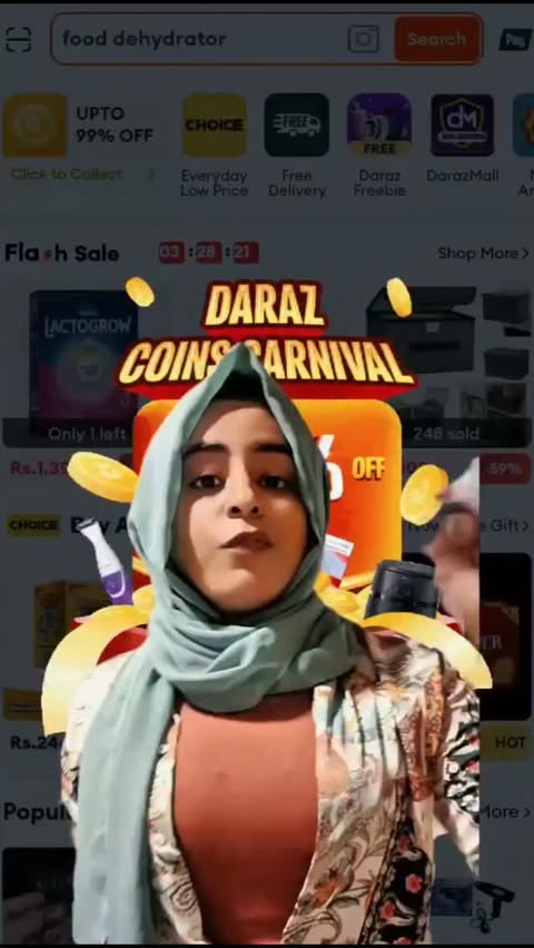 Instagram post by @ub.rare for Daraz. Caption reads: [...] + extra savings 💥 🔗 Link in bio @darazpk....