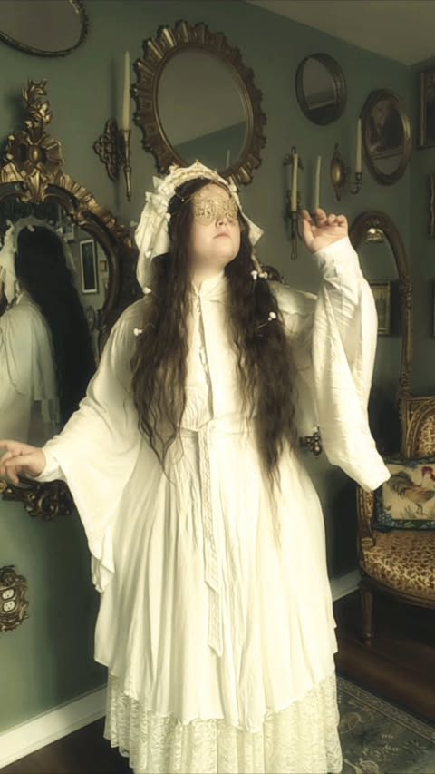 Instagram post by @burntthewaffles for HolyClothing. Caption reads: Auriel had often found herself traveling often.....