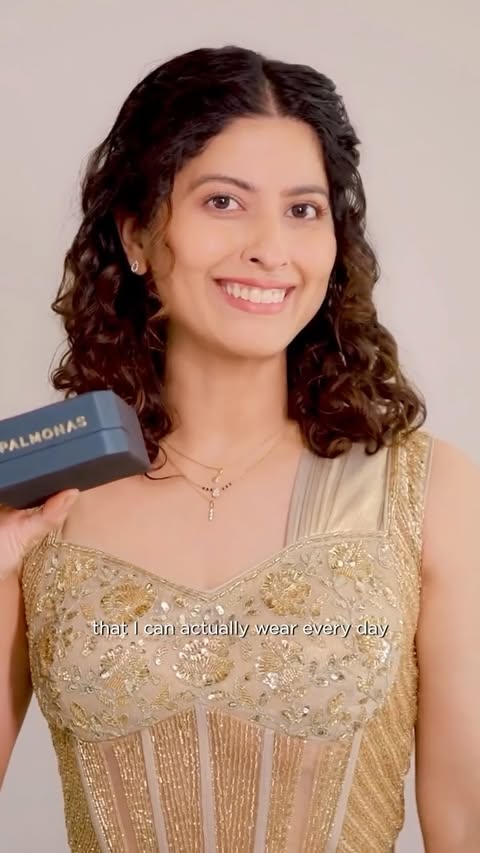 Instagram post by @abhidnya.u.b for PALMONAS. Caption reads: [...] me! ✨ This Akshay Tritiya, I’m choosing....