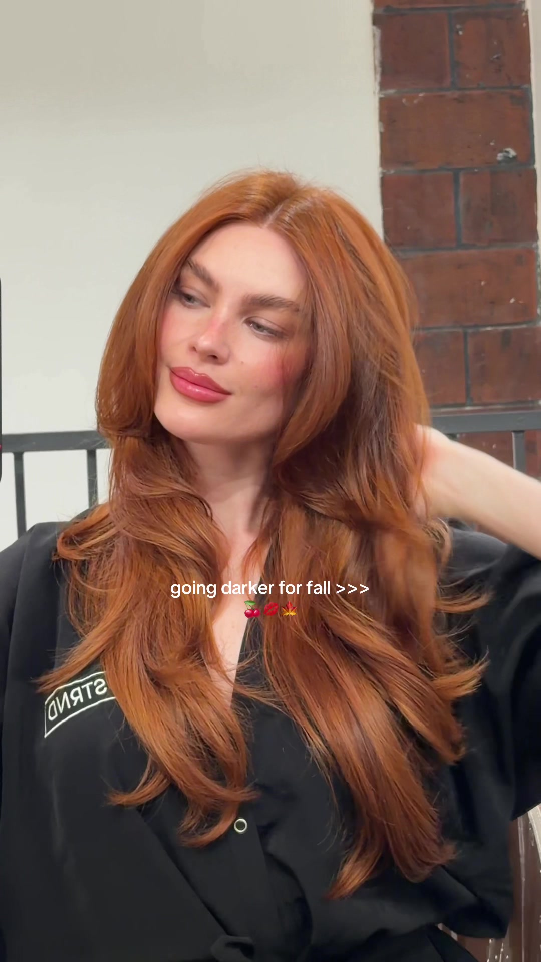 TikTok post by @autymsanson for Davines. Caption reads: i got a @Davines gloss treatment and my hair is....