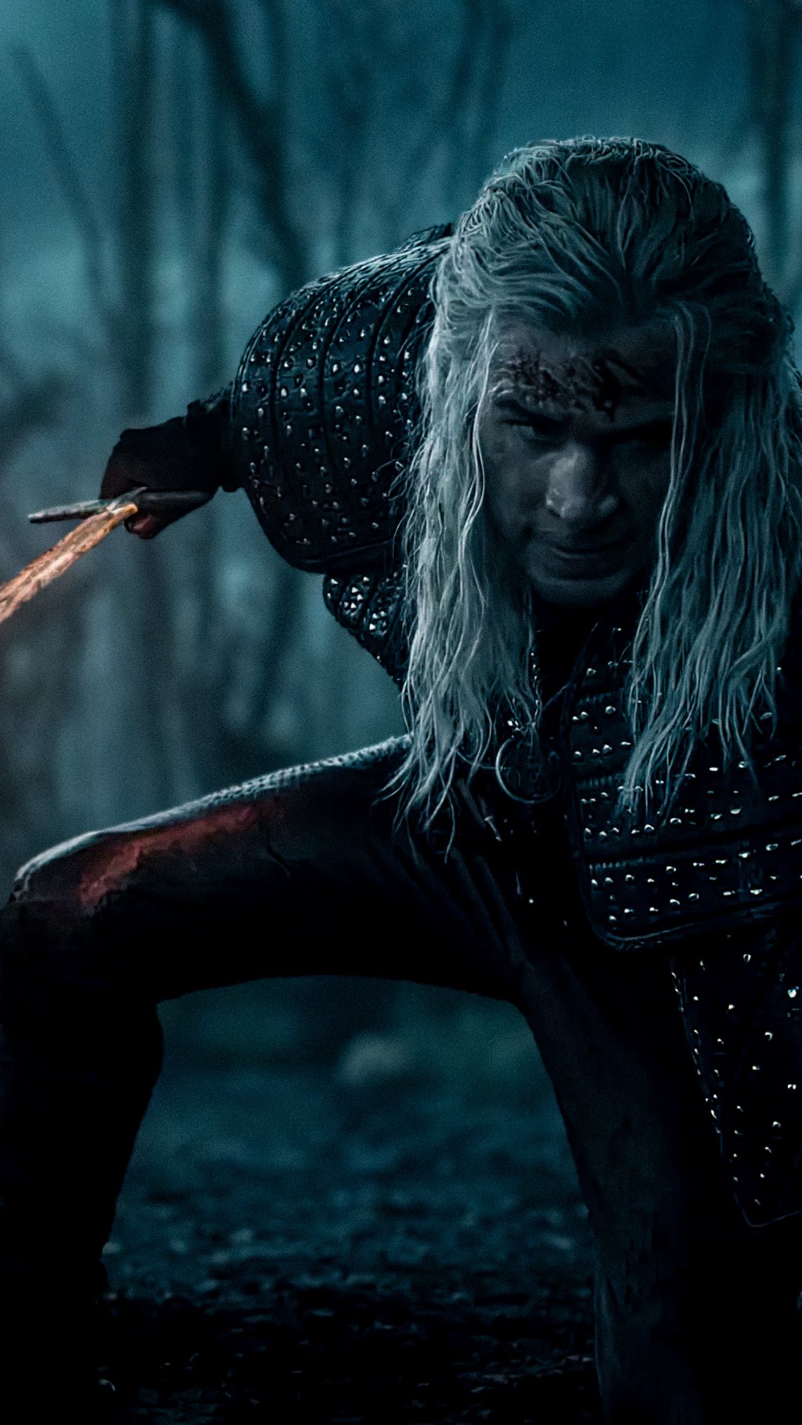 Instagram post by @marcusmonkeystunts for MANSCAPED. Caption reads: THE WITCHER SEASON 4 🔥⚔️ Trailer is out....