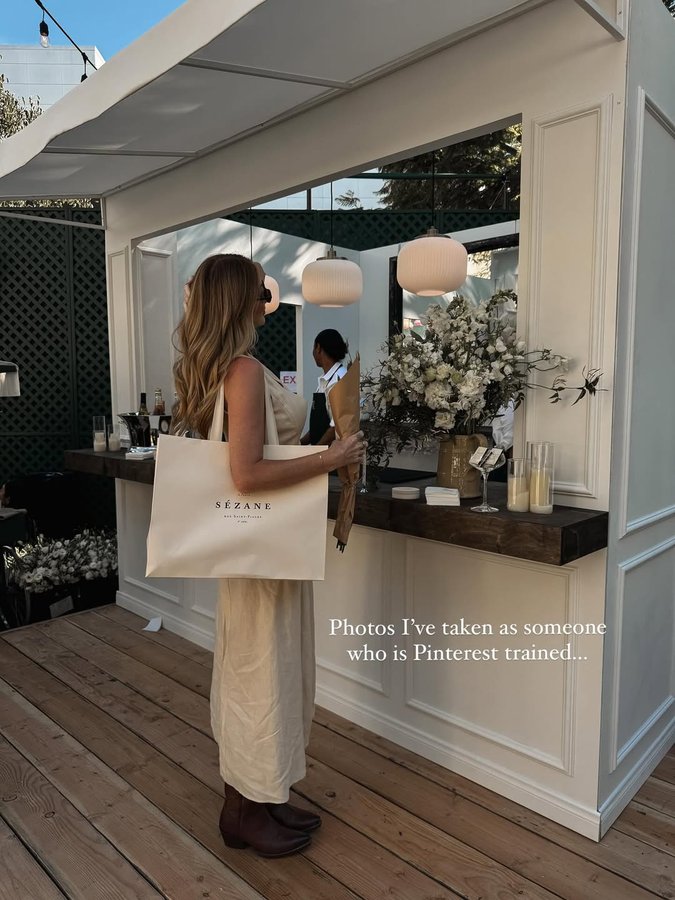 Instagram post by @sartorial___la for Favorite Daughter. Caption reads: Some Pinterest inspo for your feed 🫶🏼....