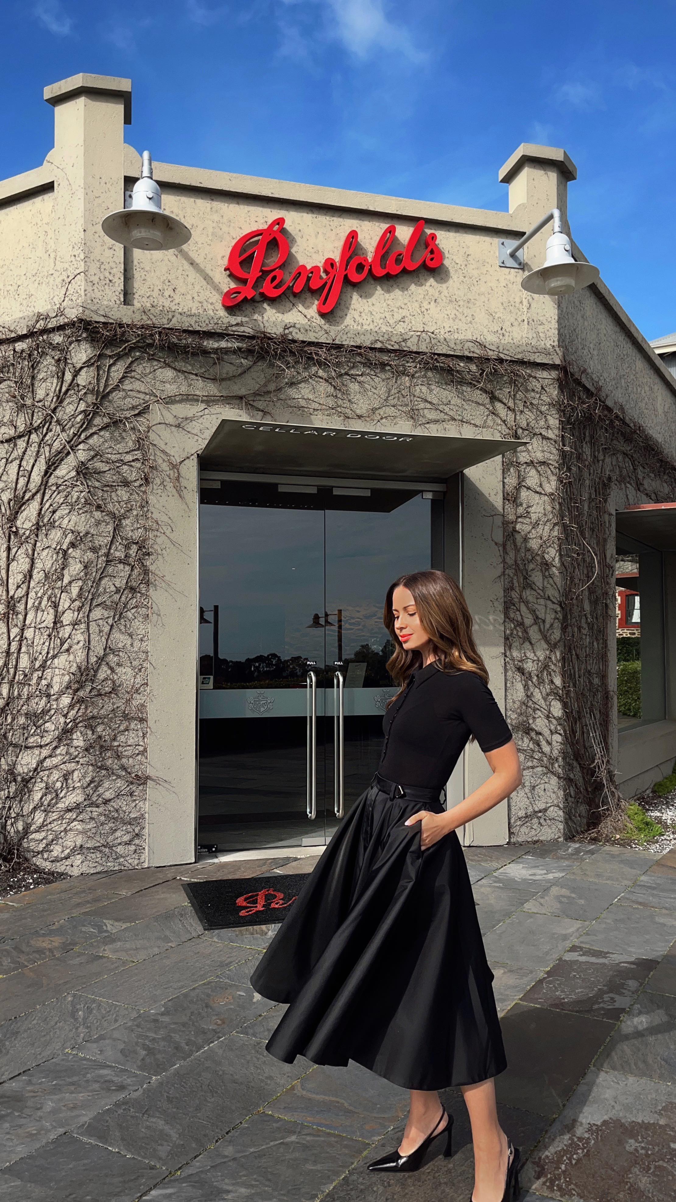 Instagram post by @jasminhowell for Penfolds Wines. Caption reads: An entertainer’s dream! @penfolds new Wine Glass....