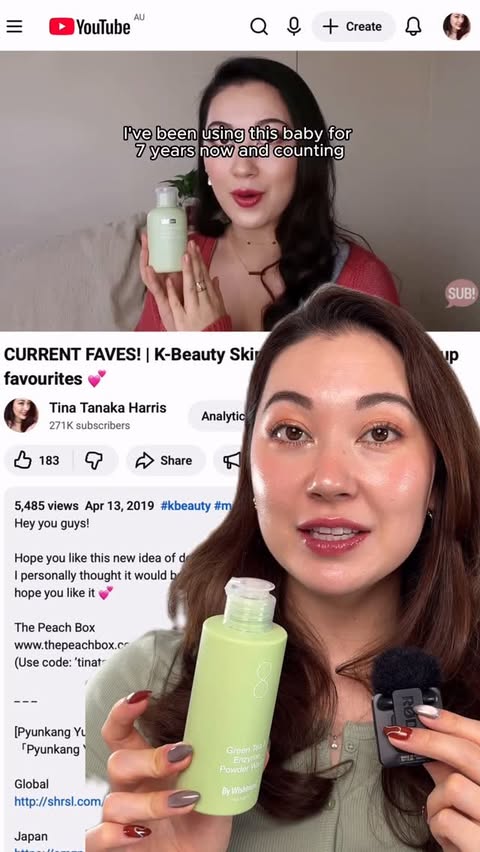Instagram post by @tinatanakaharris for By Wishtrend. Caption reads: [...] Club’ 🙋 — part of the Routine By Wishtrend....