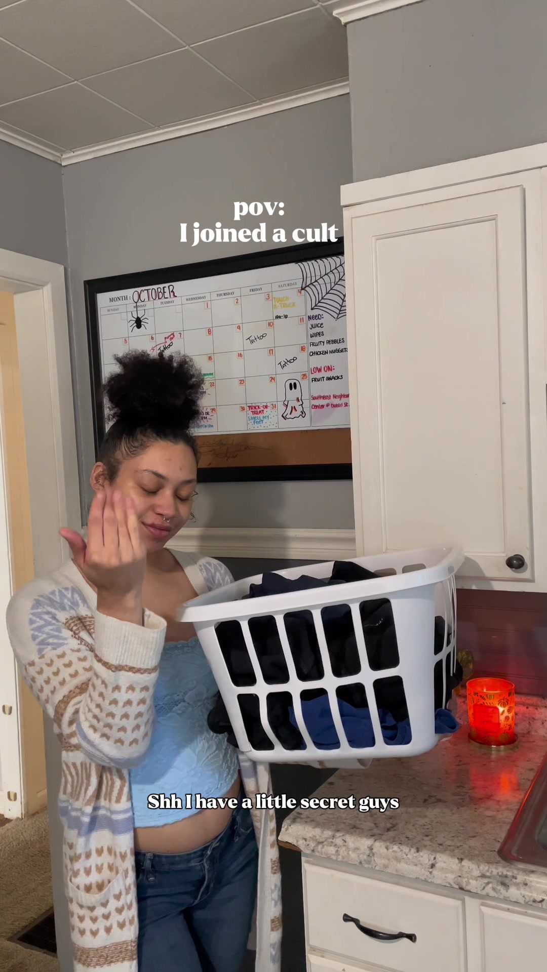 TikTok post by @aaliyaahh54 for Cleancult. Caption reads: [...] of 5, laundry is never ending. But....