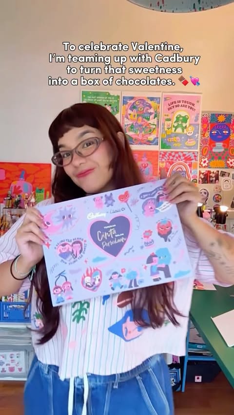 Instagram post by @liunic for Cadbury. Caption reads: Celebrate this Valentine’s day with @cadburyid x....