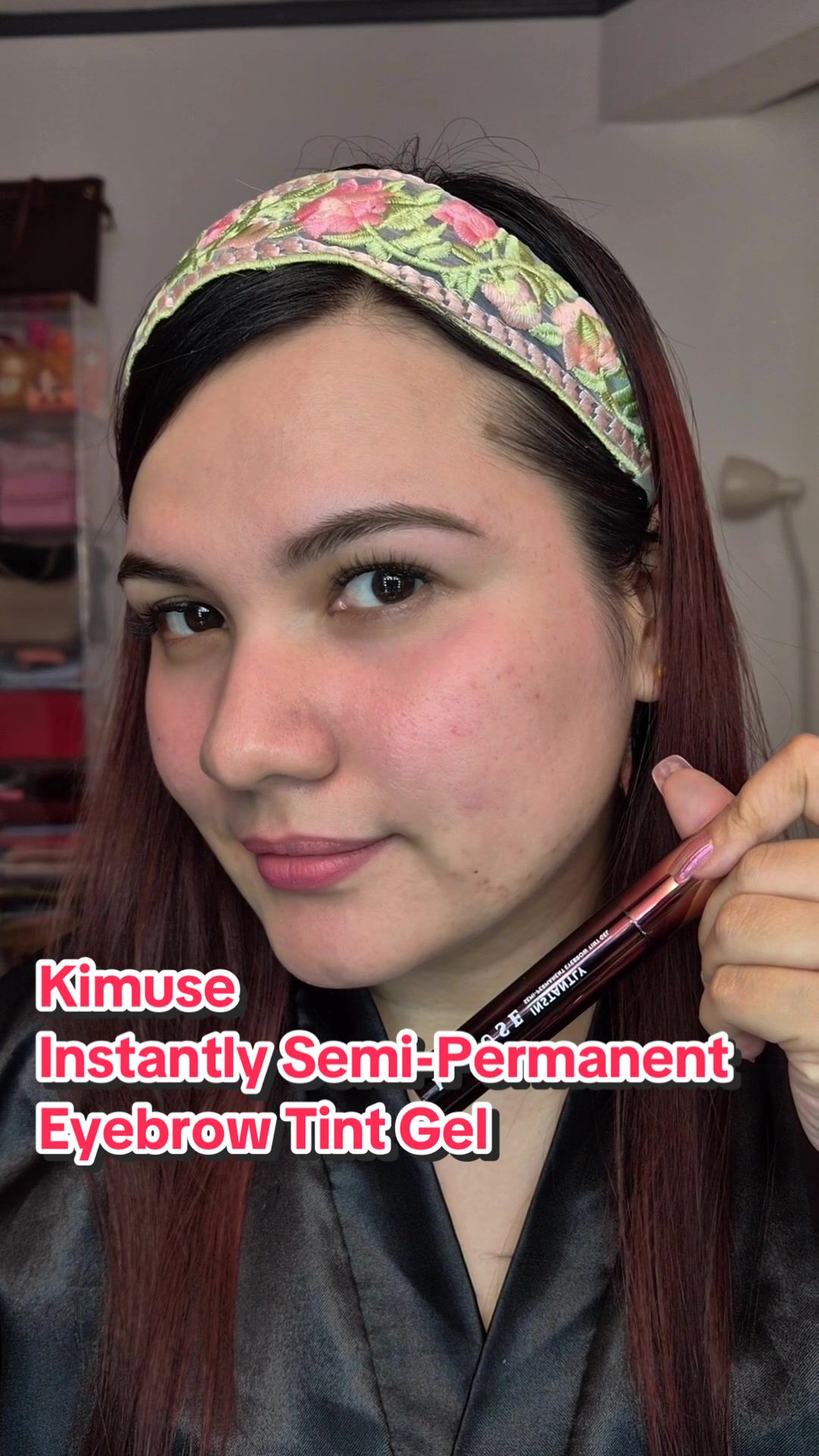 TikTok post by @graceymang_ for Kimuse. Caption reads: [...] smudge. No touch-ups. Just tint and go.....