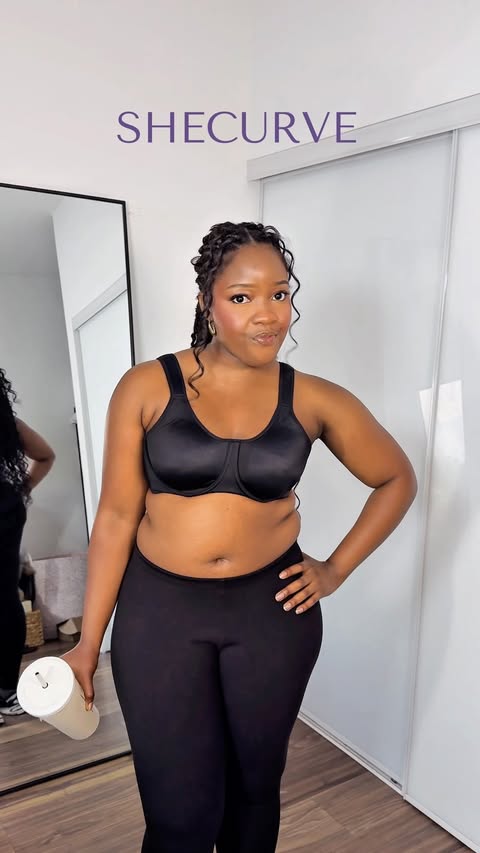 Instagram post by @titoo.ea for SheCurve. Caption reads: [...] underwire without it digging into you?....