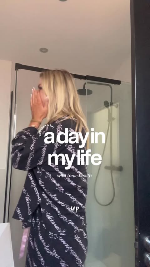 Instagram post by @eloisefeelyy for Tonic Health. Caption reads: Day in the life with Tonic Health 💛keeping it....