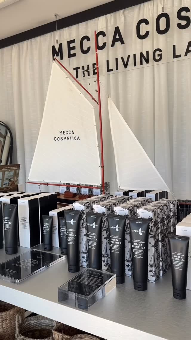 Instagram post by @hamiltonislandraceweek for Mecca Cosmetica. Caption reads: POV: On island at the #MECCACOSMETICA Living Lab....