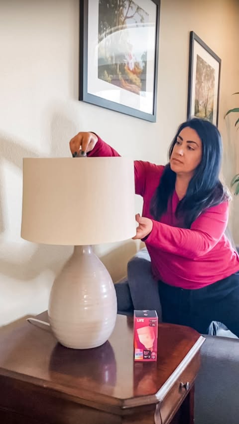 Instagram post by @teacherturnedmom for Lifx. Caption reads: [...] I finally get to unbox my new @lifx....