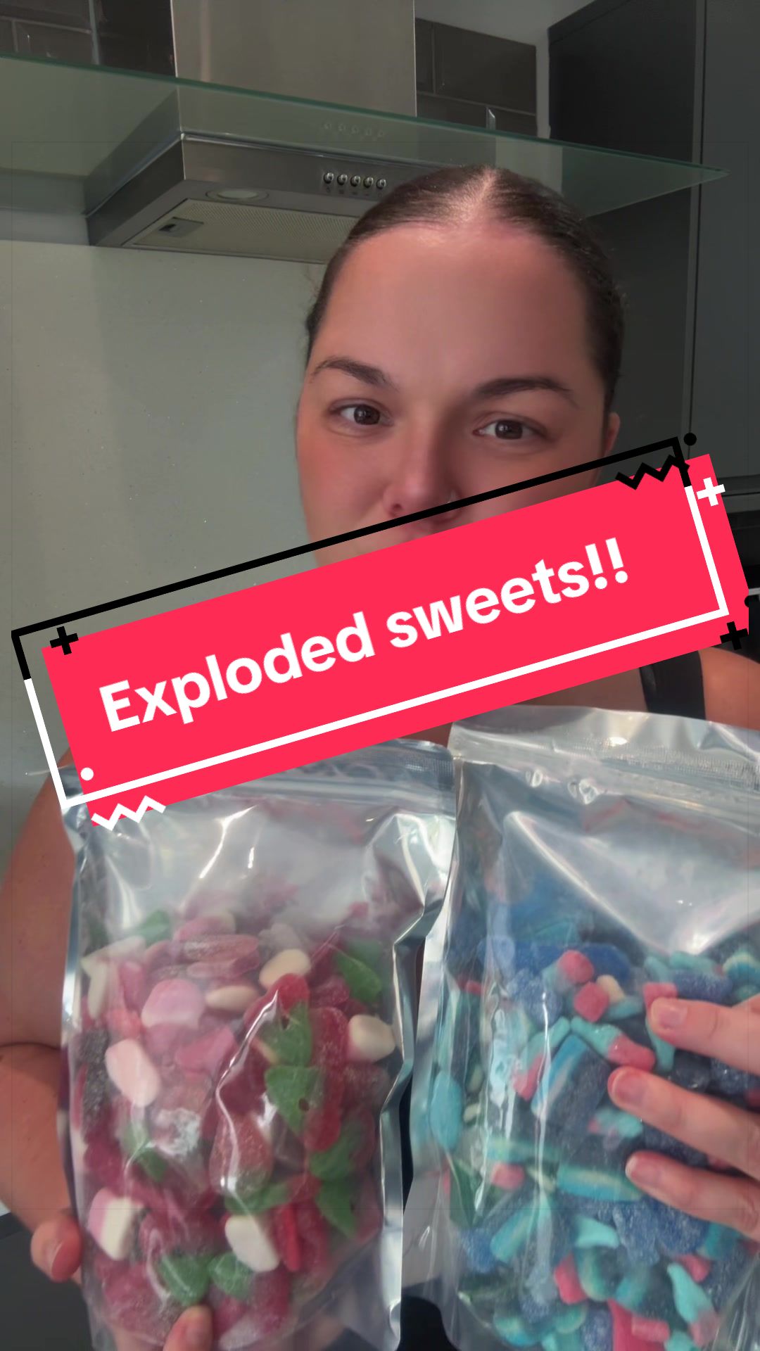 TikTok post by @hollyt19 for Exploded Sweets. Caption reads: @Exploded Sweets #sweets #sweeties #sweetsong....
