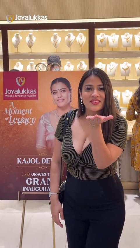 Instagram post by @travelationship_ for Joyalukkas. Caption reads: [...] glam — and yes, Kajol is coming! 🤩....