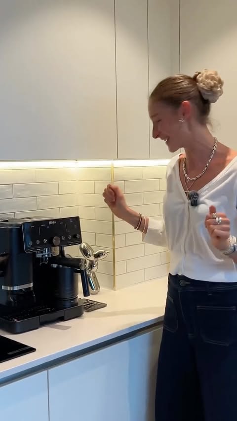 Instagram post by @florrietyler for Ninja Kitchen. Caption reads: [...] the perfect freddo espresso with....