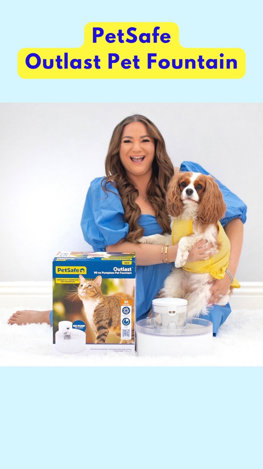 Instagram post by @missyonmadison for Petsafe. Caption reads: ✨Fresh Water✨ your pet will love thanks to....