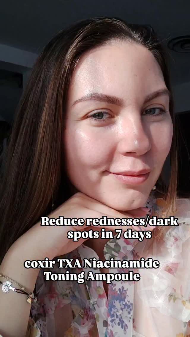 Instagram post by @andreea_loredana.man for COXIR. Caption reads: [...] rednesses/dark spots in 7 Days? With coxir....