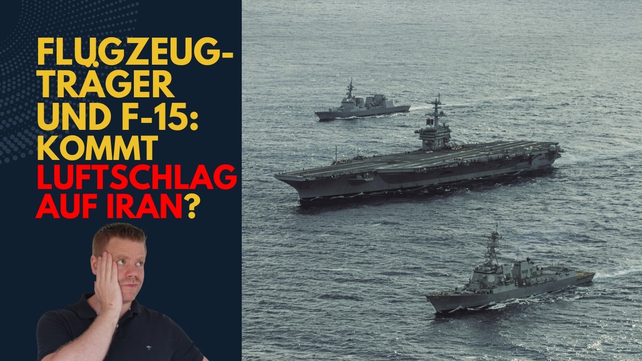 YouTube post by @milgeschichte for AG1. Caption reads: Trump sends troops: Air strike this weekend?.