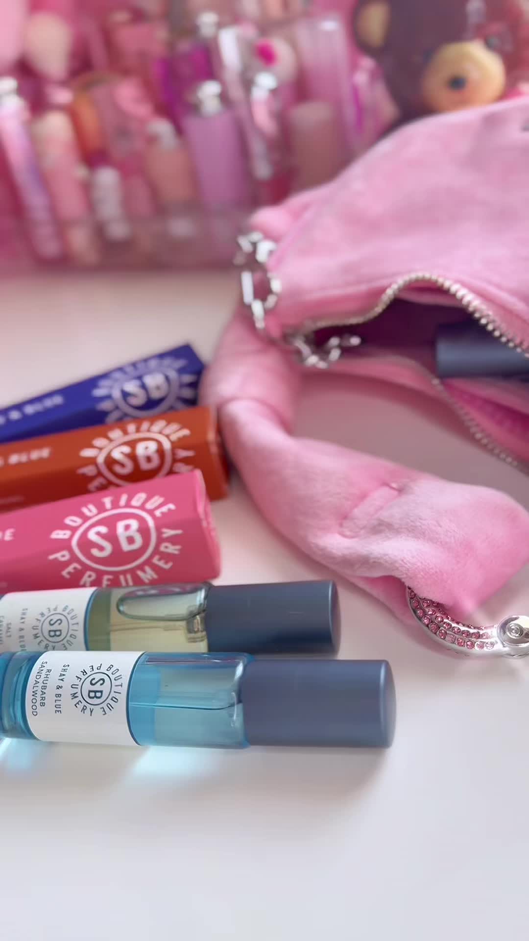 TikTok post by @makeupyourmindxox for Shay & Blue. Caption reads: Built my own playlist of scents with @Shay & Blue....