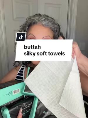 TikTok post by @chelsalinasss for Buttah Skin. Caption reads: Ditch the old washcloth. @Buttahskin silky soft....