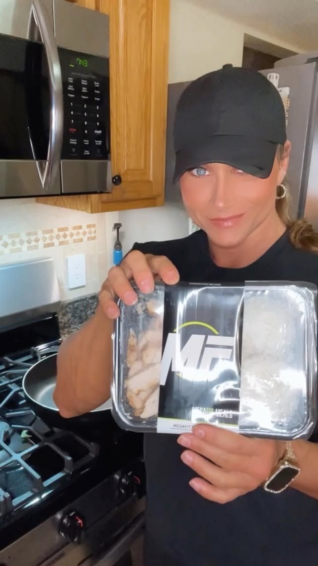 Instagram post by @tivancik_ifbbpro for Megafit Meals. Caption reads: [...] on a journey of wellness with Megafit Meals!....