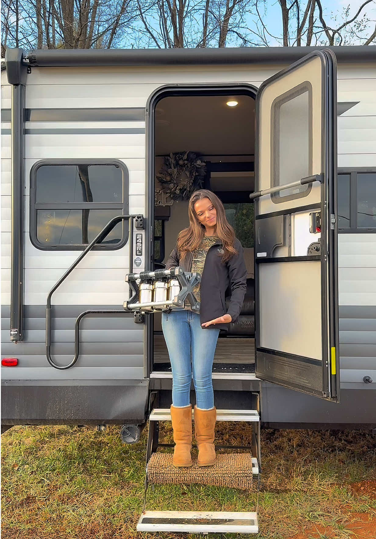 TikTok post by @_courtneyfaith for Glacierfresh. Caption reads: [...] Fresh 💧 #rvmusthave #rvlife #glacierfresh.