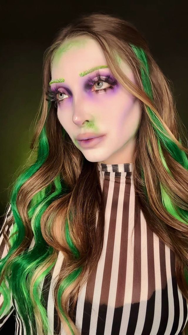 Instagram post by @christina.alexandraa for OVERTONECOLOR. Caption reads: Beetlejuice summer definitely can’t end without....