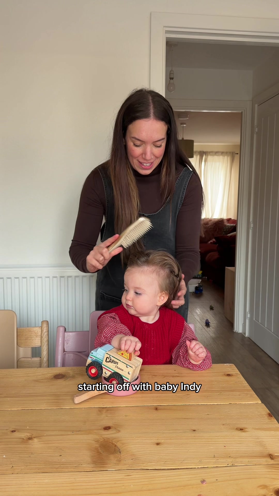 TikTok post by @alyshadevon for Chāmpo Haircare. Caption reads: AD I gave birth to a baby yeti a year ago🎀 The....