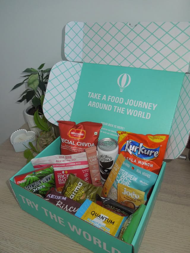 Instagram post by @foodfoli0 for Try The World. Caption reads: [...] snacks from different countries,....