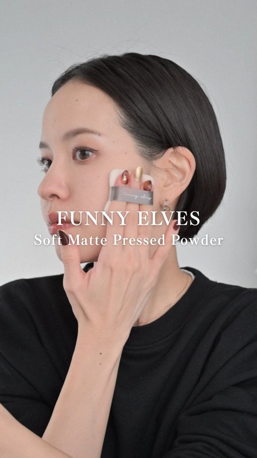 Instagram post by @nagumorose for Funny Elves. Caption reads: @funnyelves.jp かなり衝撃を受けたパウダー。 [...].