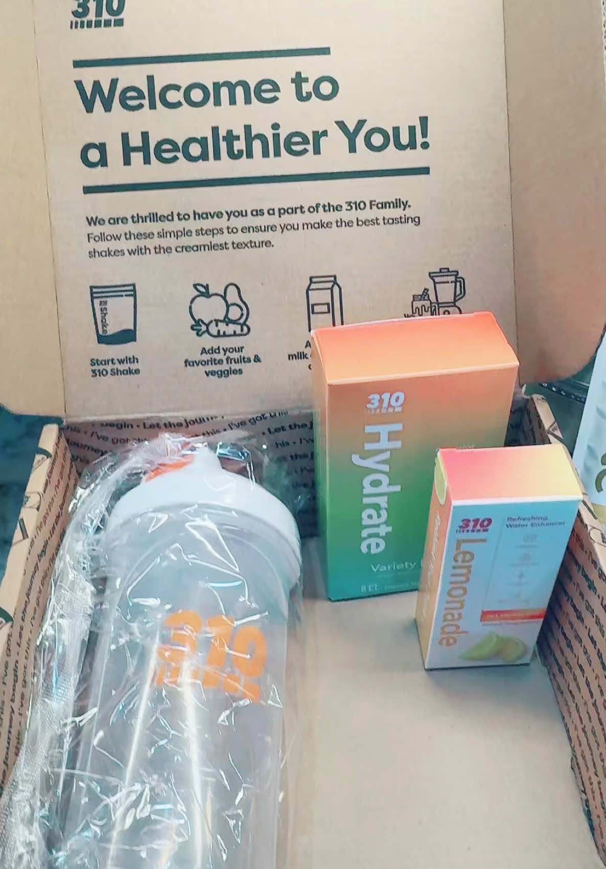 TikTok post by @greeneyes883 for 310 Nutrition. Caption reads: @310 Nutrition #selfcare#hydration#greeneyes💚....