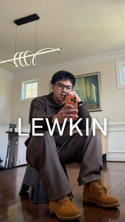 Instagram post by @jadenignacio_ for LEWKIN. Caption reads: All pieces from @lewkinofficial 🕺🏻 Link in bio....