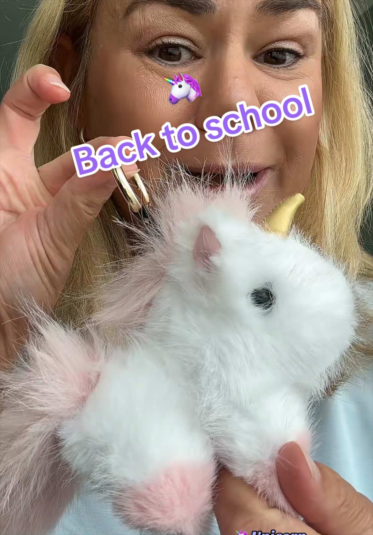 TikTok post by @magen.16 for Bunnylulu. Caption reads: BunnyLulu Whimsical Unicorn Plush Keychain - [...].